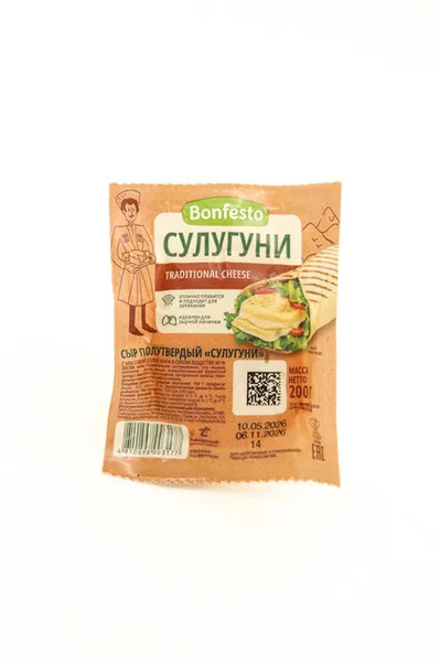 Сыр Полутвердый Bonfesto Сулугуни 40% 200 гр